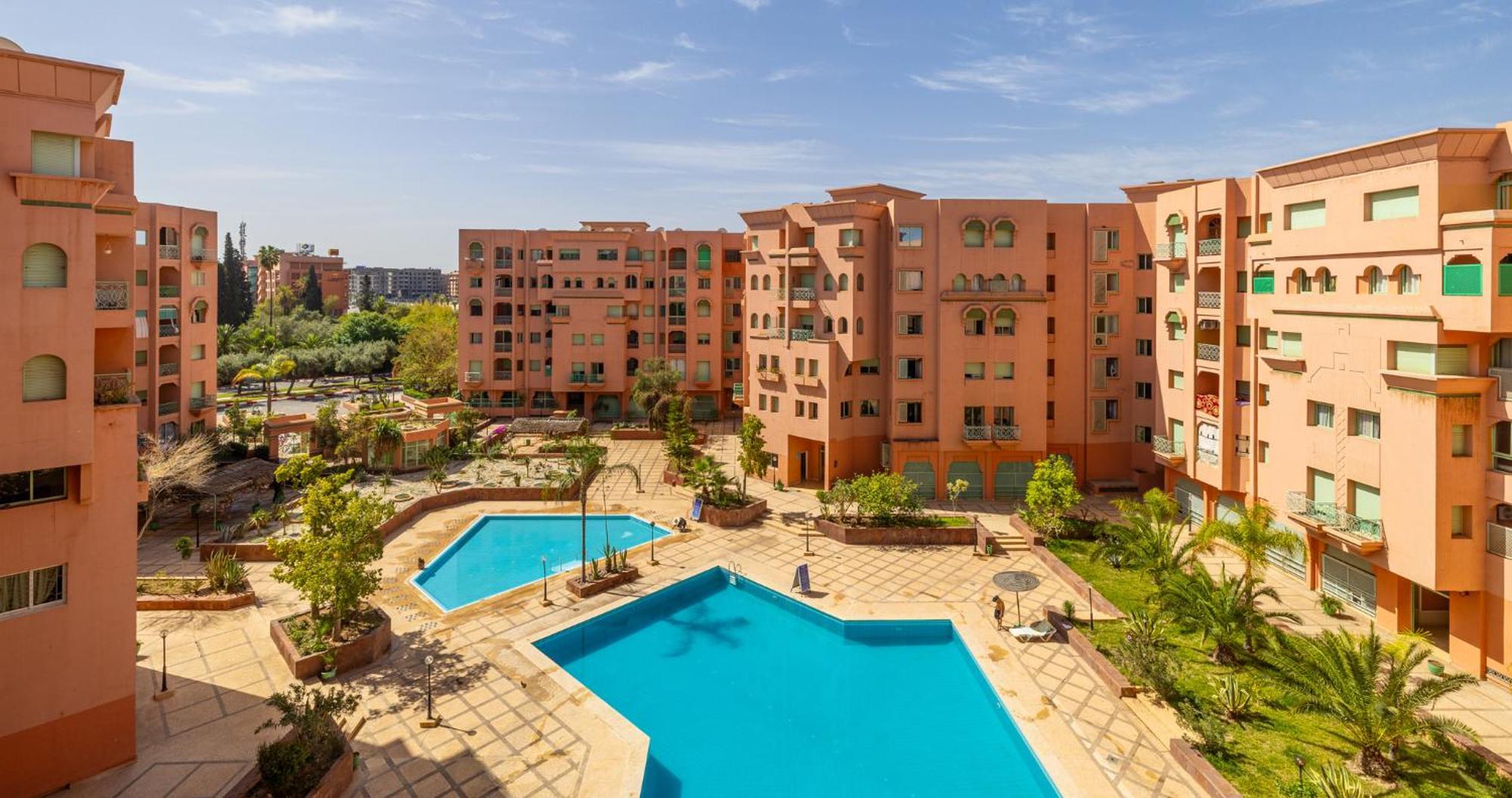 Appartement Charming 2-Bed Oasis Pool View à Marrakesh Extérieur photo